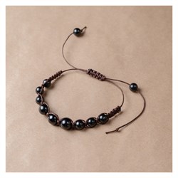 BRACCIALE MACRAMÈ MOGANO - SHUNGITE Cristalli e altro