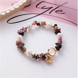 BRACCIALE CHIPS PEARL - TORMALINA ANGURIA Cristalli e altro