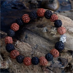 BRACCIALE RUDRAKSHA - DUE COLORI Cristalli e altro