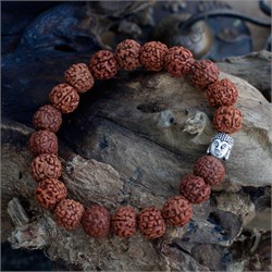 BRACCIALE RUDRAKSHA - MARRONE Cristalli e altro