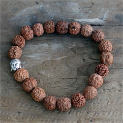 BRACCIALE RUDRAKSHA - MARRONE Cristalli e altro