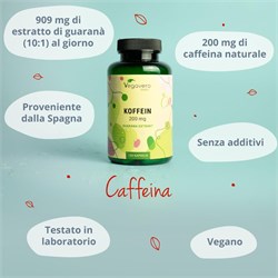 CAFFEINA 200mg - INTEGRATORE Vegavero