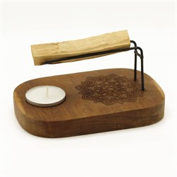 BRUCIA SMUDGE O PALOSANTO IN LEGNO TEAK  GOCCIA   - YIN & YANG Incensi & Accessori