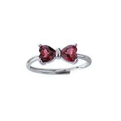 ANELLO  TOI ET MOI  CON GRANATO ROSSO Cristalli e altro