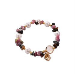 BRACCIALE CHIPS PEARL - TORMALINA ANGURIA Cristalli e altro