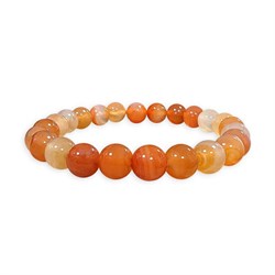 DIASPRO ROSSO - Bracciale regolabile in acciaio inossidabile e pietre - Zen  Home