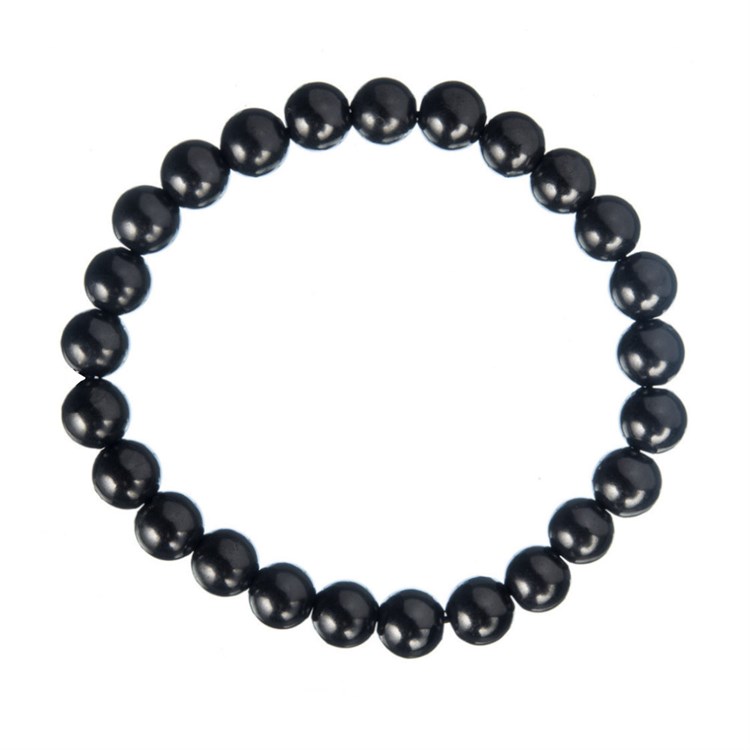 BRACCIALE DI SHUNGITE - PERLE TONDE 8 mm Cristalli e altro Cristalli e altro