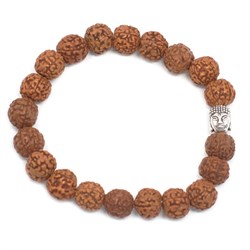 BRACCIALE RUDRAKSHA - MARRONE Cristalli e altro