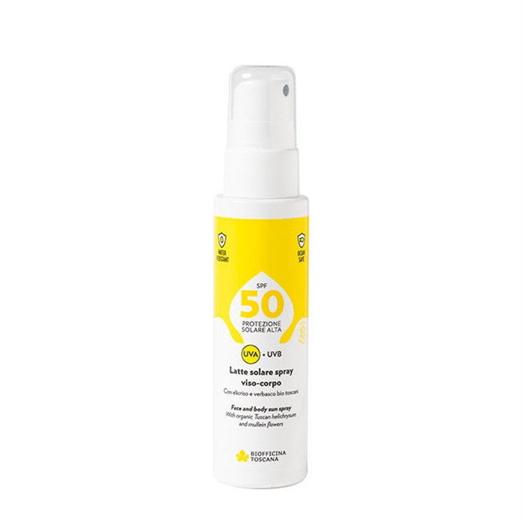 LATTE SOLARE SPRAY VISO E CORPO SPF 50 Biofficina Toscana Biofficina Toscana