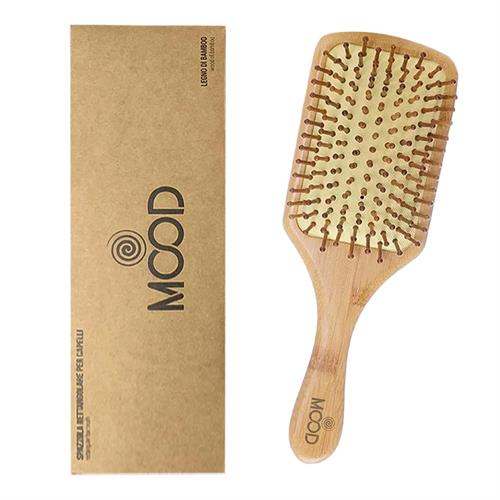 Spazzola per capelli in legno di Bambù con denti lunghi- Vegan - Plastic  Free - VirtueBrush - Mangrovia