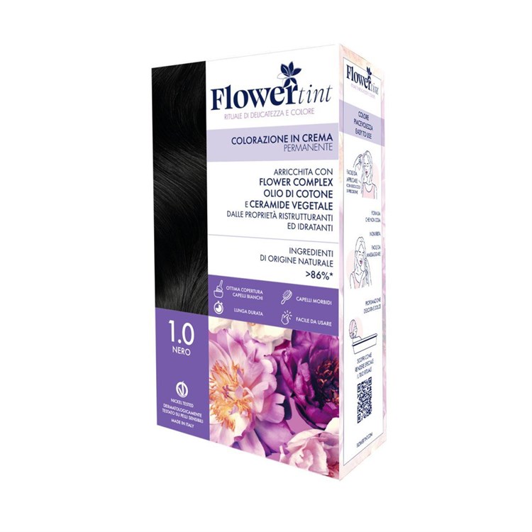 TINTA PER CAPELLI PERMANENTE - 1.0 NERO FlowerTint FlowerTint